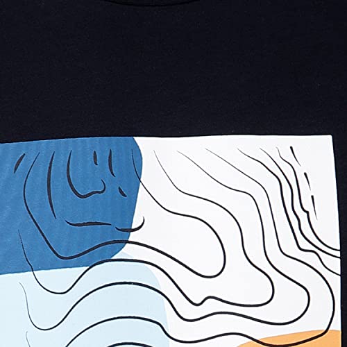 Image of Red Tape Men's Navy Printed T-Shirt