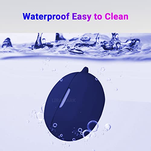 Image of KACA Protective Shockproof Silicone Cover Case with Buckle Compatible with Huawei Freebuds 4i (Midnight Blue)