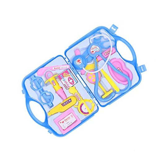 Toyvian Barn doktor låtsas leka leksaker medicinsk rollspel verktyg stetoskop leksaker med resväska barn pedagogiska leksaker (rosa) e Plast, colore: BLÅ, cod. 221717ADT0T0IIES8V
