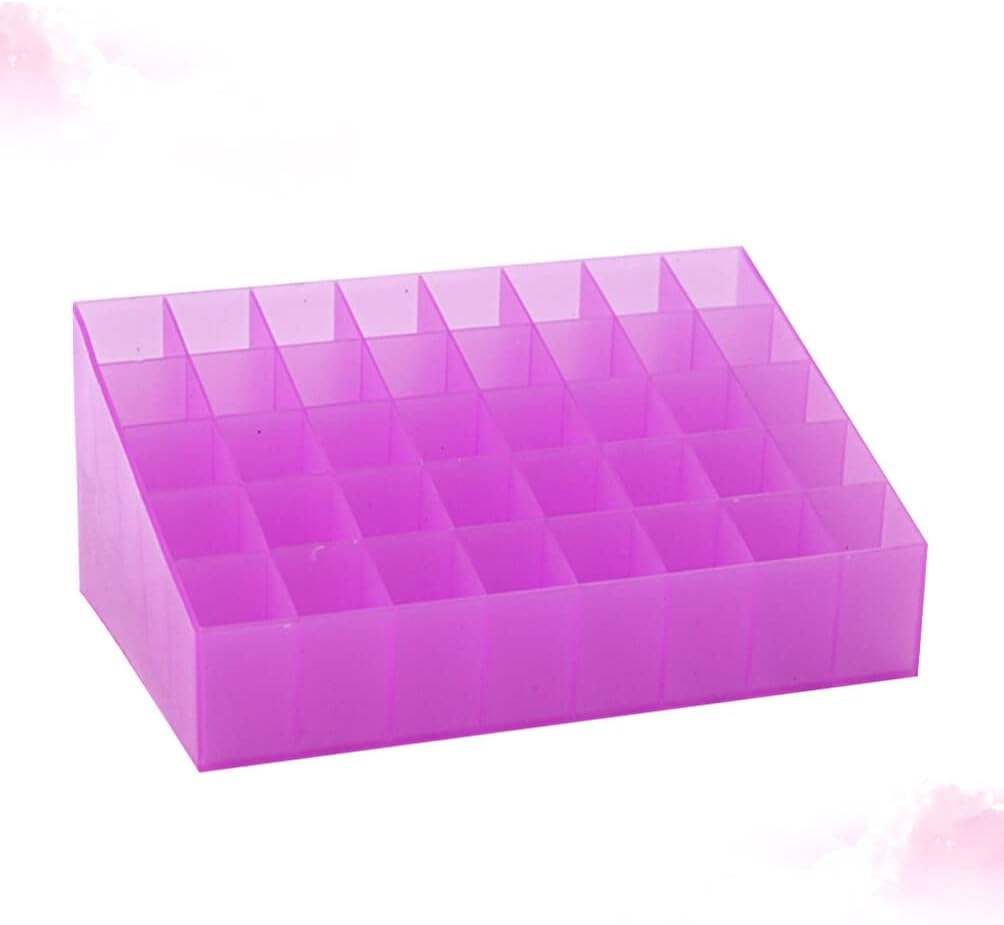 Cabilock 2pcs Slots Lipstick Organizer Makeup Storage Box for Lipsticks Jewelry and Cosmetics Desktop Holder for Home and Beauty Shop