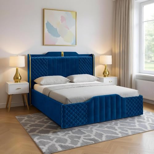 Image of Wakefit Velura King Size Storage Upholstered Bed