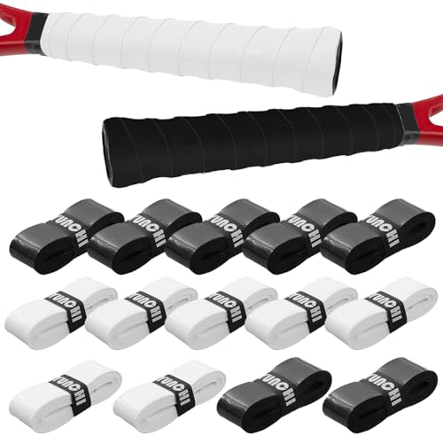 14 Pack Tennis & Badminton Racket Grip Tape Anti-Slip Overgrips with Super Absorbent Sweat-Resistant Material Comfortable Dry Feel Durable Replacement Wraps for Sports Rackets