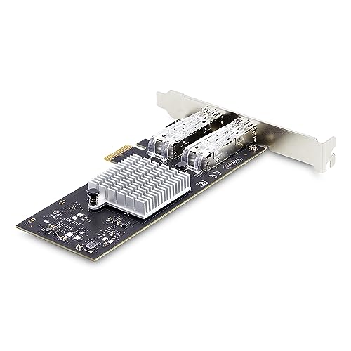 Image of StarTech 2-Port GbE SFP Network Card, 1000BASE Copper /Fiber Optic | Intel I350-AM2 2x 1GbE Controller, Dual-Port Gigabit Ethernet NIC, PCIe 2.0x 1, Desktop /Server Backplanes