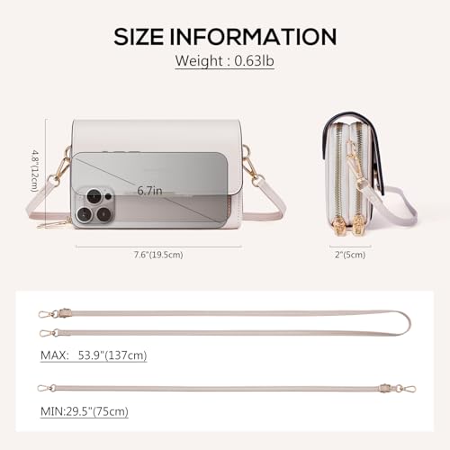 Image of Roulens Small Crossbody Bag for Women,Cell Phone Purse Women's Shoulder Handbags Wallet Purse with Credit Card Slots