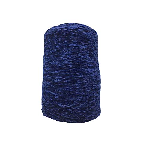 2.2lbs DIY Fluffy Velvet Yarn Soft Knitting Baby Yarn Crochet Navy Blue Velvet Chenille Yarn Winter Warm Scarf Cardigan Sweater Shawl Socks Hat Yarn