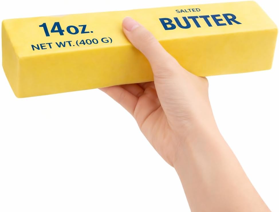9.5'' Jumbo Butter Squishy Stick, Giant Slow Rising Squishy, Large Butter Squeeze Stress Relief for Adults, Big Soft Fidget for Office Desk and Home (Jumbo)