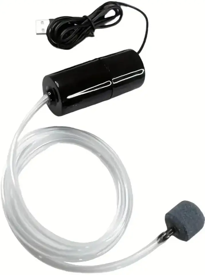 Bomba de Ar, Aquário USB Portátil com Filtro - Oxigenador Silencioso para Aquários de Peixes, Tanque Doméstico e Pesca ao Ar Livre
