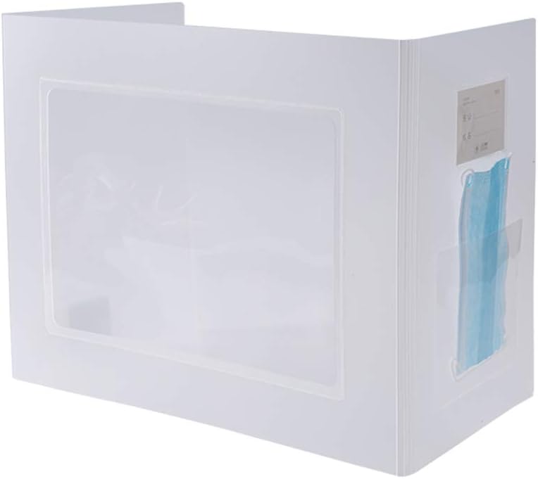 RUNS Mampara de Protección para Mostradores, Mampara Policarbonato Transparente Portátil - 43X23X35cm Separador para Colegios Supermercados Tiendas