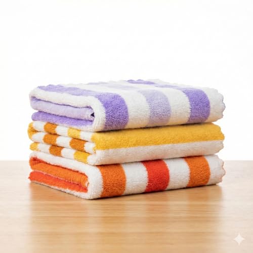 Image of QURIPE 10 Pack Kitchen Cloth Dish Towels, Microfiber Cleaning Cloth Double-Sided Dish Drying Towel Reusable for House Furniture Table Kitchen Dish Window Glasses (Striped), Multicolor