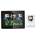 Weather Station Wireless Indoor Outdoor Weather Instruments with Color LCD Screen Thermometer and Moisture Alarm Clock Temperature and Humidity Monitoring for Home and Office