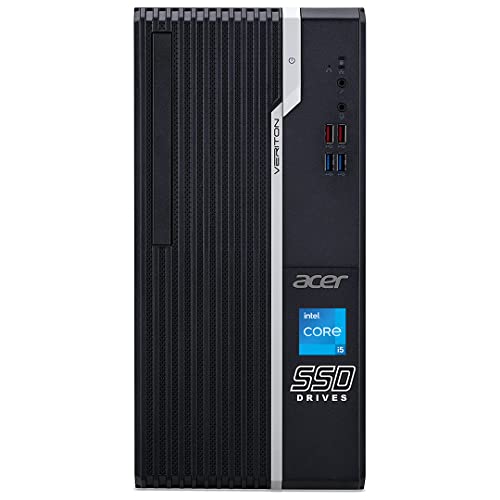 ✅CPU Intel Core i5 di undicesima gen. modelo i5 11400, numero di Core 6, con 9 MB Intel Smart Cache fino a 4,4 Ghz in modalità Burst Mode, frequenza base della cpu 2,6 GHz, 8 usb di cui 4 frontali e 4 posteriori, 1 x hdmi, 1 x vga, 1 ingresso lan rj 45 1 gigabit, AUDIO IN E OUT, ingresso mouse e tastiera ps2, SSHD da 1256 Gb, 8 Gb ram ddr4, SVGA intel UHD, con slot per upgrade vga. inclusa nella confezione tastiera standard italiana acer e mouse usb incluso lettore materizzatore dvd cdrw