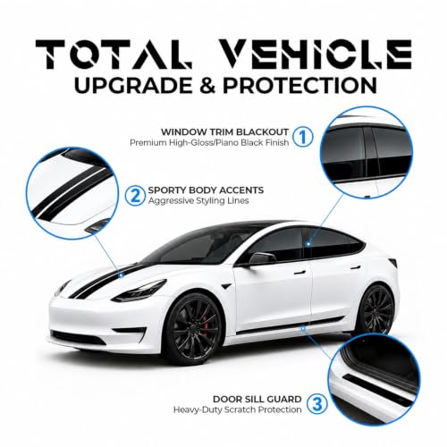 Image of RockRose 2026 Ultra Gloss Black Vinyl Wrap for Cars 4 in x 60FT - Chrome Delete Car Wrap Vinyl Roll, Anti-Wrinkle & Air Release, Durable Piano Black Gloss Finish for Exterior & Interior
