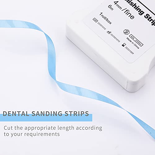 dental polishing strip - dental file for teeth sanding grinding deep teeth cleaning tool teeth abrasive finishing strip dental care 4mm x 6m 1roll
