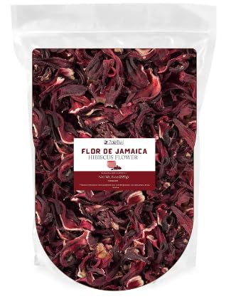 ZAVBE Té de hibisco de 4 onzas, flor de hibisco seca, perfecto para té de hibisco, hojas sueltas, flor de jamaica, cortado y tamizado empaquetado en