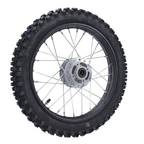 Luocute 60/100-14 Vorderrad-Reifenfelgenbaugruppe, Gummi und Metall mit Hervorragendem Grip für Dirt 110 Ml, 125 Ml, SSR, 140 Ml Off-Road-Motorräder