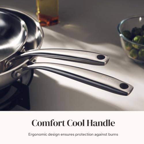 Redchef Stainless Steel Frying Pan Set, Induction Kitchen Cookware Set, Non-Toxic Uncoated Skillets for Searing & Cooking, Oven Safe Stainless Steel Cookware Set, 3-Piece (8", 9.5", 11") - Image 4