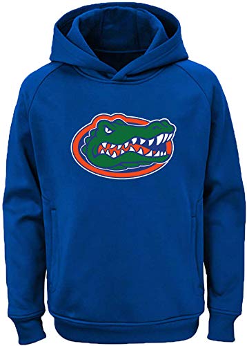 Outerstuff NCAA Youth 8-20 Team Color Performance Primary Logo Pullover Sweatshirt Hoodie (Large 14/16 Florida Gators Blue)