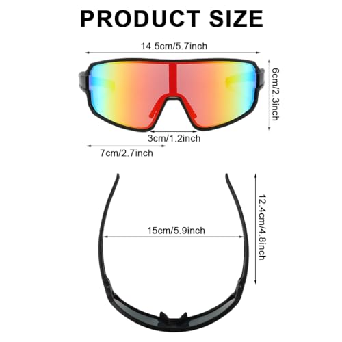Image of PROBEROS Cycling Sunglasses for Men Stylish, UV400 Tinted Polarized Sunglasses Fashion Sport Set, Unique Frame Design, Outdoor Anti-Glare for Cycling, Driving, Hiking