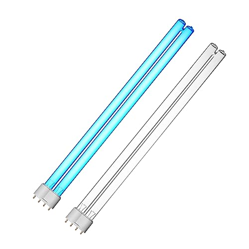 Image of coospider-repta 2 Pack 36 Watts UV Bulb 16.5 Inch Germicidal 2G111 Base UVC Replacement Light Bulb for HVAC Duct Air Purifier & Pond Clarifier