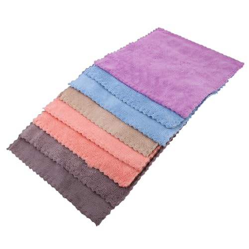Toallitas faciales para niños de poliéster absorbente, juego de 8 toallitas infantiles cuadradas 2