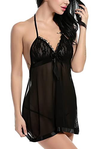 Image of Women Babydoll Lingerie with G -String Panty