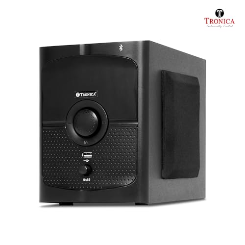 Image of TRONICA Tango Prime 35W 2.1 Bluetooth Home Theater System with 4 inch Woofer, Wooden Subwoofer, Remote Control, USB, Micro SD, FM, AUX, TV & Laptop Compatible, Powerful Bass Multimedia Speakers