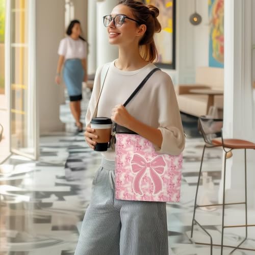Image of HUGS IDEA Boho Bags for Women Leather Handbag Shoulder Bucket Crossbody Purse