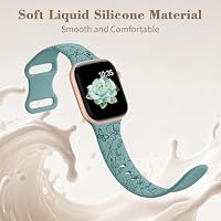 AMSKY 3 Stück Floral Gravierte Band Kompatibel mit Apple Watch Armband – Ansicht 4