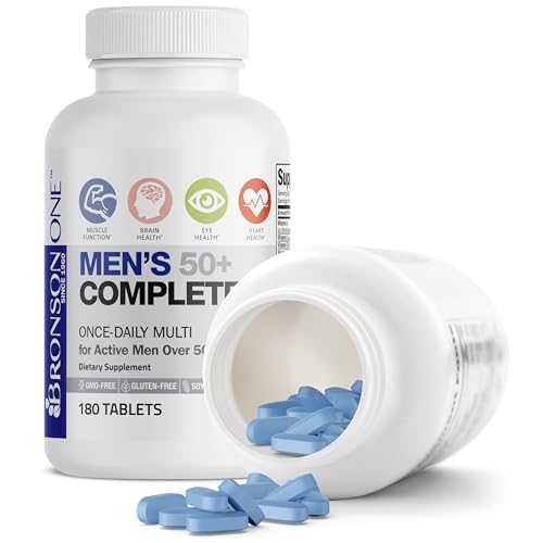 Image of Bronson ONE Daily Mens 50+ Complete Multivitamin Multimineral, 180 Tablets