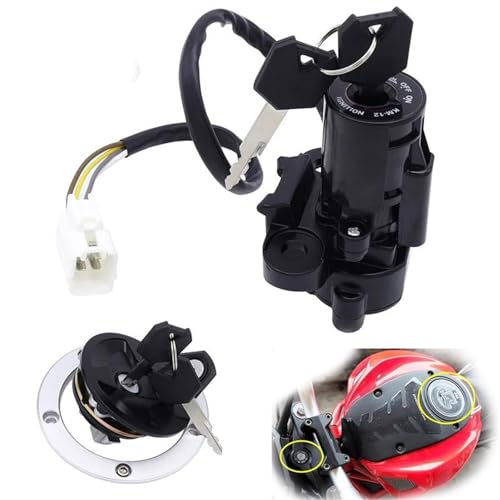 Cerradura de encendido completa para Kawasaki Z1000 (2010-2016) con tapa de tanque y llaves 3