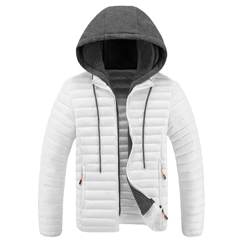 Chaqueta de invierno para hombre estilo urbano con cremallera y algodón