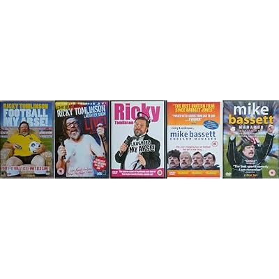 RICKY TOMLINSON 1-5 COMPLETE COLLECTION / 1. FOOTBALL MY ARSE / 2. LAUGHTER SHOW LIVE / 3. LAUGHTER MY AE / 4. MIKE BASSETT ENGLAND MANAGER / 5. MANAGER SERIES ONE = ULTIMATE 5x DVD SET