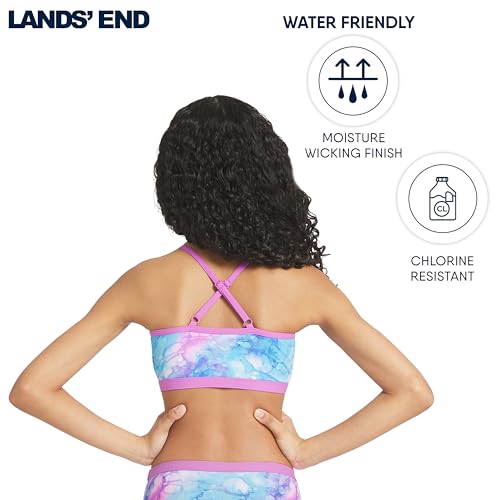 Image of Lands' End Girls' Swim UPF 50+ Adjustable Strap Bikini Set