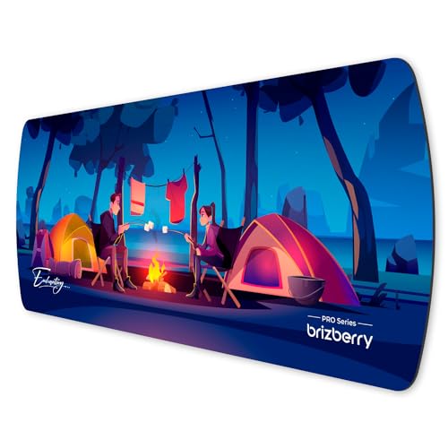 Image of Brizberry Extended Mouse Pad, Desk Mat, 740mm x 310mm x 3mm Large Printed Premium Anti Skid Rubber Base for Desktop Laptop Keyboard (DM Design 1)