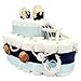 VILAER Tarta de Pañales, Modelo Yate de Lujo, Barco para Bebe, Regalo Original Para Recién Nacido con 45 Pañales Dodot Sensitive talla 2 (4-8 kg) (AZUL)