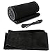 AUTOXBERT 38cm/15 Inch Suede Leather Non-Slip Steering Wheel Cover DIY Hand Sewing Cowhide Leather Skidproof Car Protector with Needle Thread