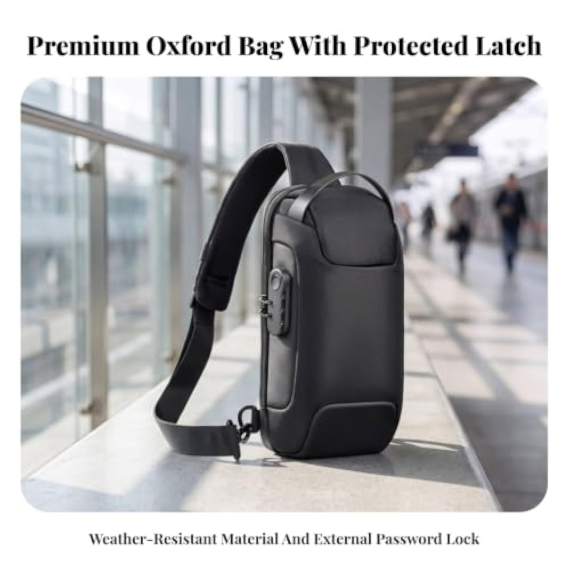 Anti-Theft Crossbody Bag with Combination Lock