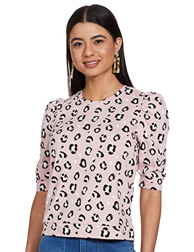 Image of Max Women's Printed Round Neck Sweatshirt with 3 /4 Sleeves