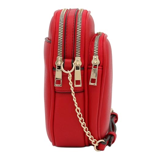 Image of FashionPuzzle Multi Pocket PU Leather Casual Medium Crossbody Bag with Adjustable Strap