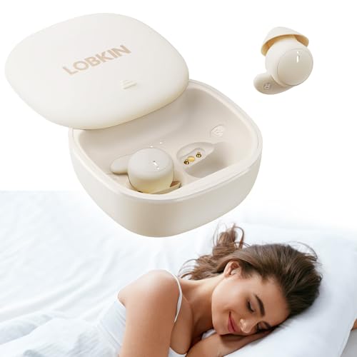 LOBKIN Sleep Headphones,Wireless Bluetooth 5.4 Noise Blocking Sleeping Headphones,Sleep Earbuds for Side Sleepers in-Ear Soft Mini Invisible Buds for Sleeping Working