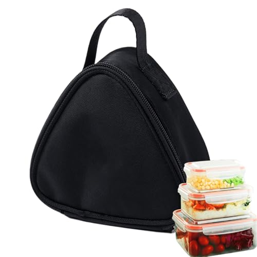 Genérico Almuerzo Isotérmica - Porta Alimentos Portátil | Térmica | Forma Triangular 14x14cm, Algodón Perla Reforzado Impermeable, Reutilizable, Asa Resistente, Para Trabajadores Oficina, Viajeros,