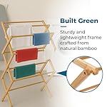 Honey-Can-Do Collapsible Bamboo Drying Rack – Sturdy & Foldable Laundry Drying Rack, Space-Saving & Portable Clothes Rack for Air-Drying Clothes, Towels, Blankets & Delicates, Indoor & Outdoor Use. - Image 4