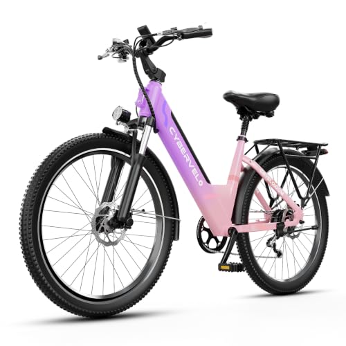 Cybervelo 750W Electric Bike for Adults,up 80 Miles Removable Battery Ebike, 26" Electric E Bike with 7-Speed,Adult Electric Bicycles for Commute Beach Snow Womens/Man All Terrain image 11