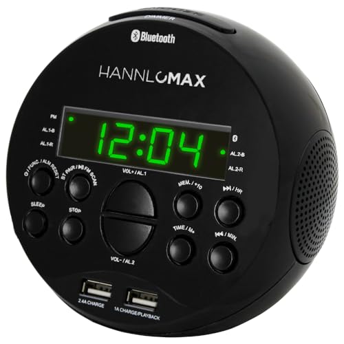 HANNLOMAX HX-129CR Alarm Clock Radio. PLL FM Radio, 0.6