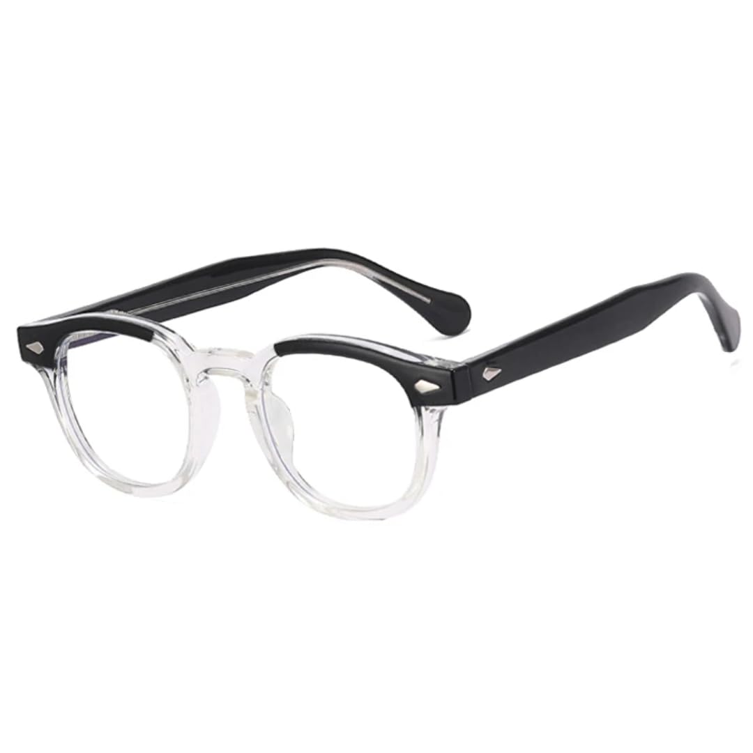 Occhiali da sole da donna, montatura alla moda, trasparenti, retrò, da uomo, con cerniera a molla e rivetti.