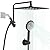 Kurpot Double Shower Heads with Handheld Spray Combo, 10" Stainless Steel Rain Shower Head with Handheld, 3+3 Shower Mode, 13" Adjustable Shower Extension Arm and 59" Long Shower Hose, Matte Black