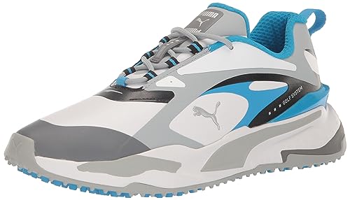 Zapatos de golf Puma GS-Fast blancos para hombre, calzado deportivo talla 43 EU