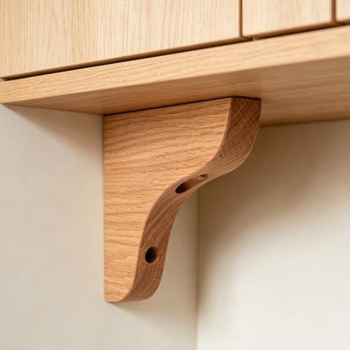 Escuadras para estanterías de madera con estructura triangular de tres puntos de anclaje 6