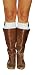 Lucky Love Boot Cuffs for Women, Cute Leg Warmer Boots Topper, Knit Boot Socks