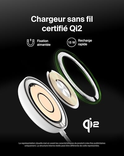 Belkin BoostCharge Pro Socle de recharge aimanté Qi2 - vue 3